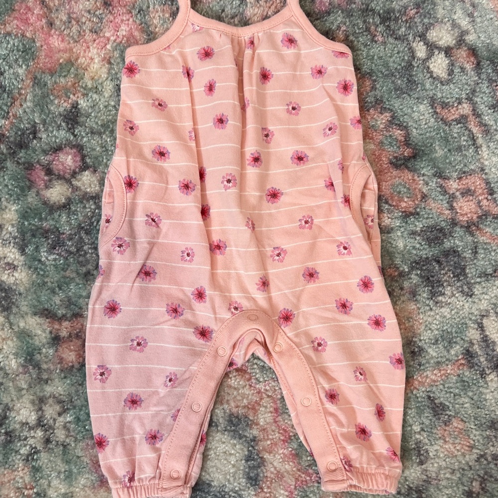 Old Navy - Pink Floral Baby Romper, 0-3mo